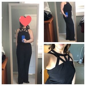 Slinky black jumpsuit